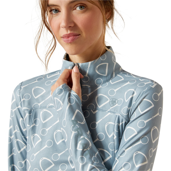 2025 Ariat Womens Lowell 3.0 1/4 Zip Baselayer 10062635 - Hardware Print